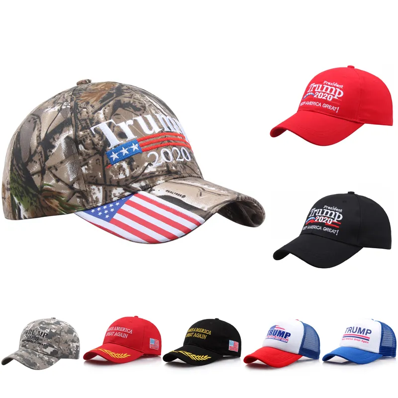 Donald Trump Camuflaje Sombrero Keep America Great 2020 Gorra de béisbol Letra bordada Gorra ajustable Snapback Sombrero para hombre Mujer VT1746