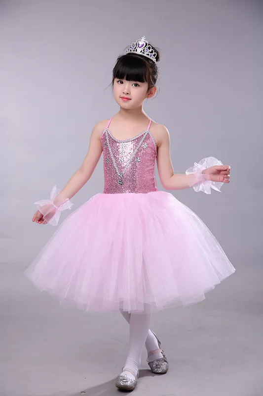 Vestido de Ballet para niñas, leotardo de baile, bailarina, tutú