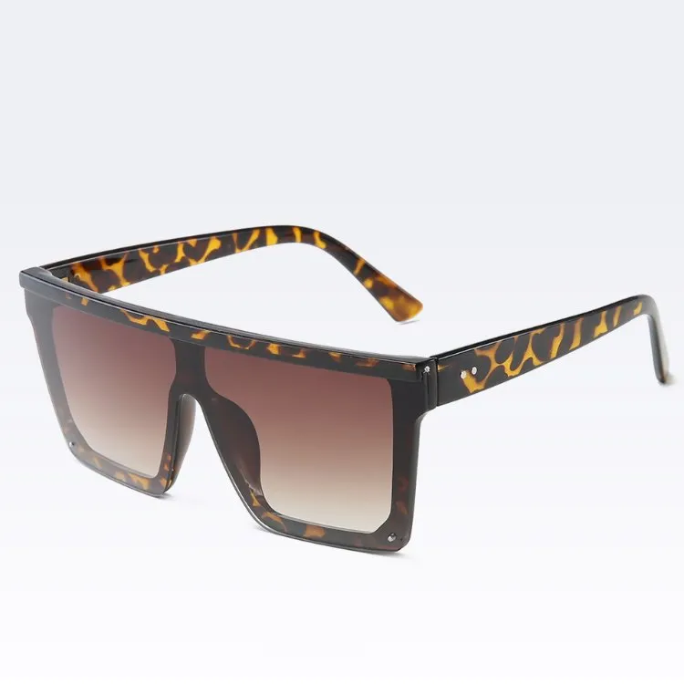 Occhiali Da Sole Dollger Rettangolari Flat Top, UV400, Neri, Unisex, Con Custodia E Panno