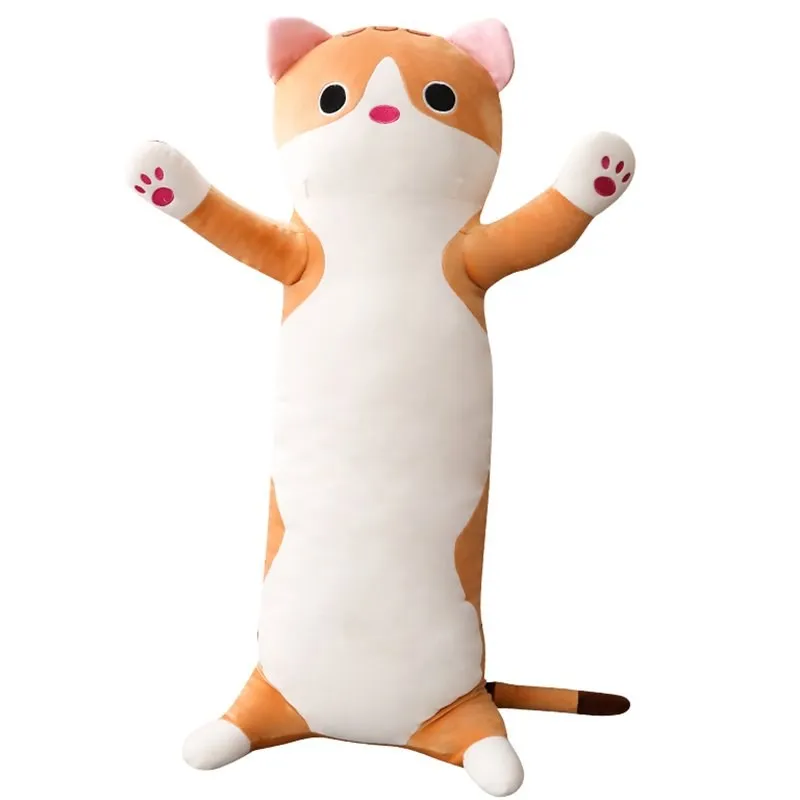 65 cm di lunghezza gatto cuscino peluche morbido cuscino peluche bambola sonno divano camera da letto arredamento kawaii bei regali per i bambini