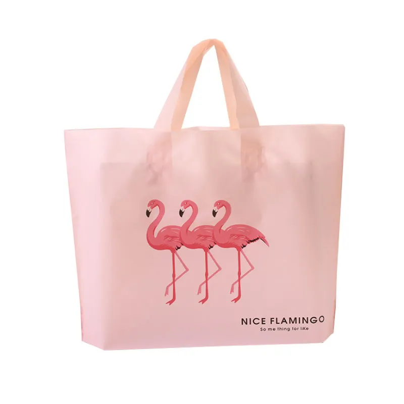 kleding boog gouden Geschenk tas populaire flamingo frosted handtassen dameskleding winkel tas  verdikte boodschappentas vakantie geschenk tassen