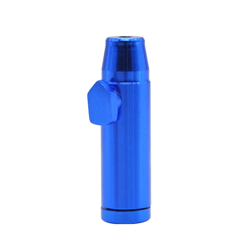 Simpatica forma di pallottola colorata Snuff Snorter Sniffer Powder Lega di alluminio Design innovativo portatile Accessori per pipa di alta qualità