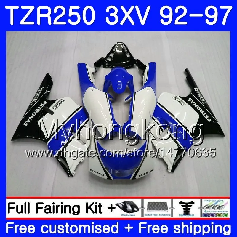 키트 YAMAHA TZR250RR 용 RS 화이트 글로스 블루 TZR250 92 93 94 95 96 97 245HM.42 TZR 250 3XV YPVS TZR 250 1992 1993 1994 1995 1996 1997 페어링