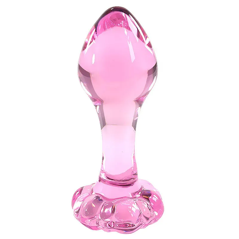 Anus sexig leksak rosa glas liten anal plugg vuxen sex leksaker för kvinna män glas dildo butt pluggar dilator g spot stimulator buttplug y18110802