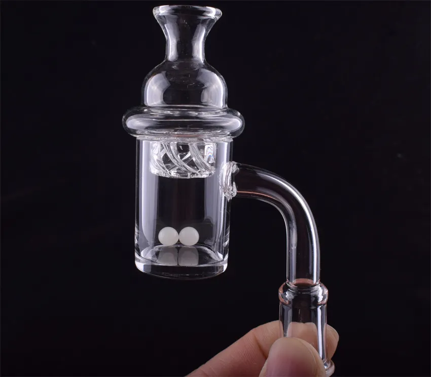 25mm XL Flat Top Quartz Banger Nail With Spinning Carb Cap och TERP Pearl For Water Bongs Oil Rig