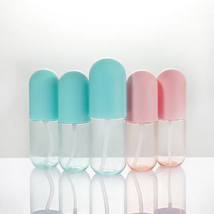 40ml 60ml Flacone spray cosmetico Trucco viso Fine atomizzatore Bottiglie per lozione Cosmetici vuoti Forma di capsula di plastica ricaricabile
