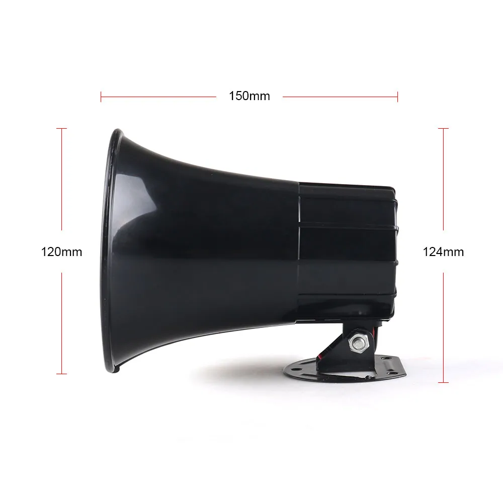 Akozon Avertisseur sonore 5 sons 300db Voiture Van Camion Megaphone Alarme  sonore Sirène PA MIC Haut-parleur