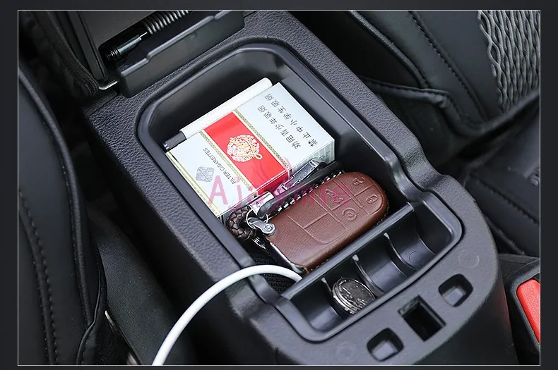 SXCY Kompatibel mit Jeep Compass Armlehnen Aufbewahrungsbox Organizer,  Mittelkonsole Handschuhfach Organizer Aufbewahrungsbox Mit  Rutschfestermatte