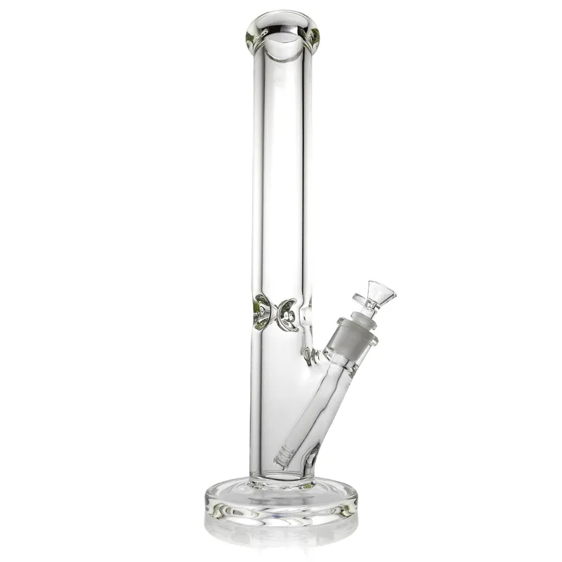 Bong de vaso de espesor de 9 mm Bongas de agua de tubo recto Bongs Tuberías de agua 16 '' Pipes de vidrio de vidrio pesado Bongs Cilíndrico de vidrio bong