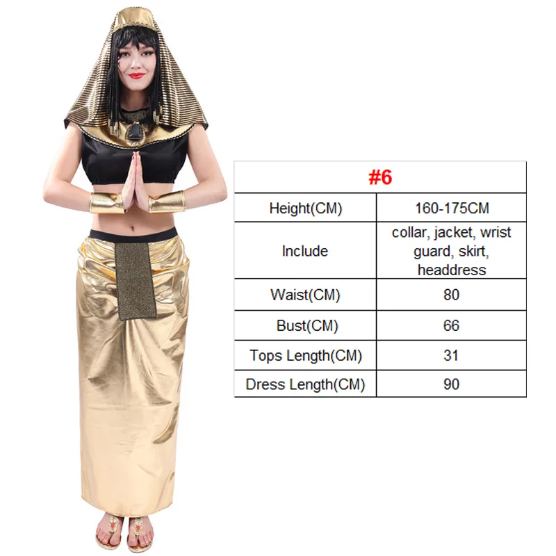 Costume Cosplay Del Partito Costume Faraone Egiziano Vestiti Tema Di Halloween Costume Cosplay Antica Regina Romana Principessa Abbigliamento Nazionale 06 Da 12 48 DHgate