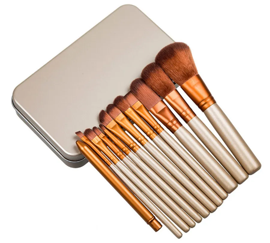 Makeup 12 Pcs/set Brush Makeup Brush Kit Sets For Eyeshadow Blusher Cosmetic Brushes Tools RRA2105