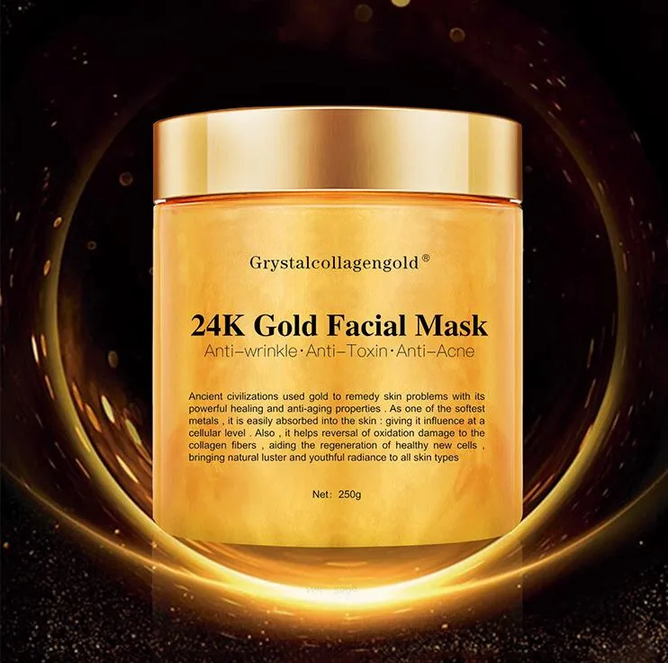 Crystal Collagen Gold Woman Facial Face Mask 24K Colágeno Gold Retir