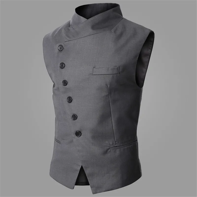 Chalecos de vestir de llegada para hombre, chaqueta sin mangas de trabajo, chaqueta Colete masculina, chaleco Formal para hombre