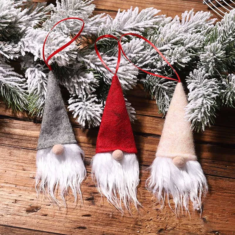 Choinka Dekoracja Wiszące Wisiorek Ornament Boże Narodzenie Butelka Wina Pokrywa Santa Decoration Party Supplies 3 Kolory DHL Statek XD22315