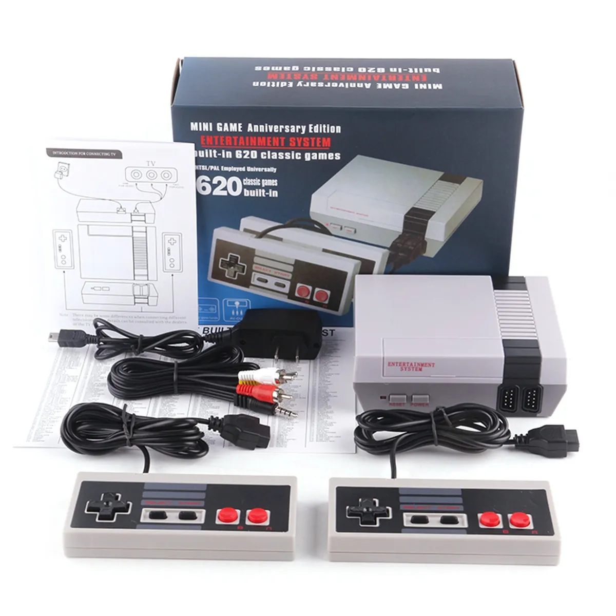 40 pcs arcade Video game console MINI NES Classic retro handheld game console 620 games Comes with original gamepad Family children's toys