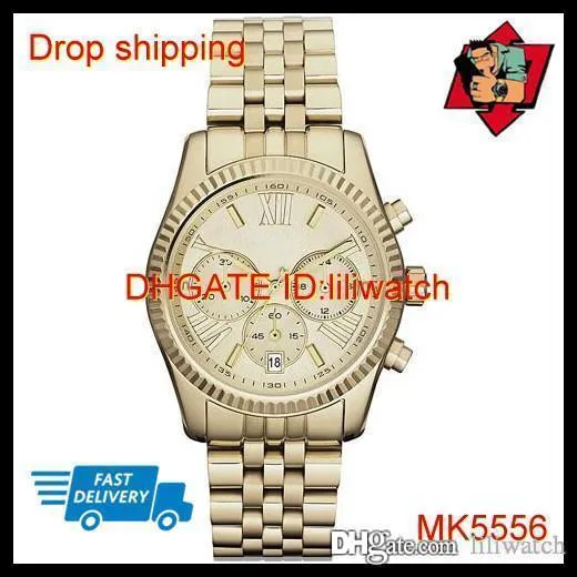 100 ORIGINAL JAPAN MOVEMENT DROP Womens Two Tone Watch MK5555