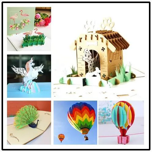 Carte pop-up d'anniversaire maison dalmate 3D, carte d'invitation créative pour festival, fête d'animaux de compagnie, carte de vœux, carte de remerciement, carte postale