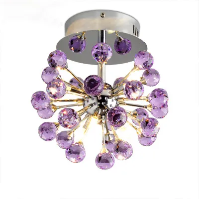 K9 LED Crystal Chandelier Flush Mount Lampor med 6 Lights Lustres de Cristal Luster de Crystal för vardagsrumsbelysning