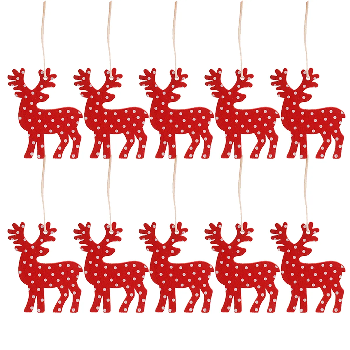 Décorations de vacances de noël, ornements de cerf, flocon de neige, pendentifs en bois suspendus pour fête de mariage, biodégradables et écologiques