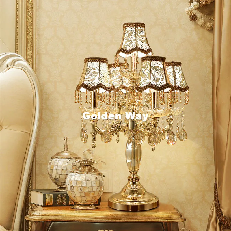 Luxury European Crystal Vintage Crystal Table Lamps D38cm AC 100 Guaranteed Modern Bedroom And Bedside Lighting From Tinger3280 166.64 DHgate.Com