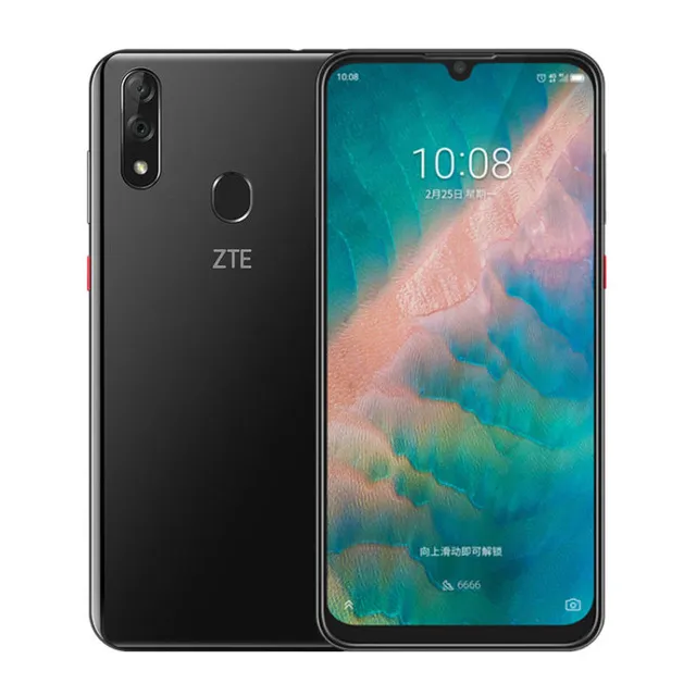 원래 ZTE 블레이드 V10 4 그램 LTE 휴대 전화 4 기가 바이트 RAM 64 기가 바이트 128 기가 바이트 ROM 헬리오 P70 옥타 코어 6.3 "전체 화면 32MP 지문 ID OTA 휴대 전화