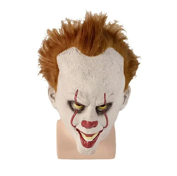 Uitgraving Mening marathon Enge Halloween Pennywise Masker Kostuum Stephen King It 2 Enge Clown Masker Heren Cosplay Uitgraving Mening marathon Enge Halloween Pennywise Masker Kostuum Stephen King It 2 Enge Clown Masker Heren Cosplay
