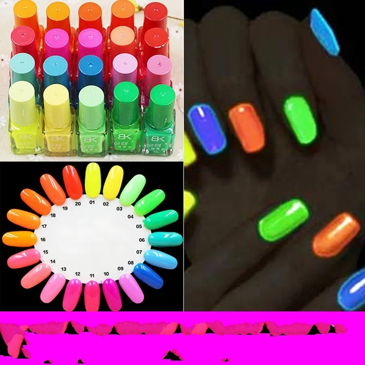 glow in the dark neon nails