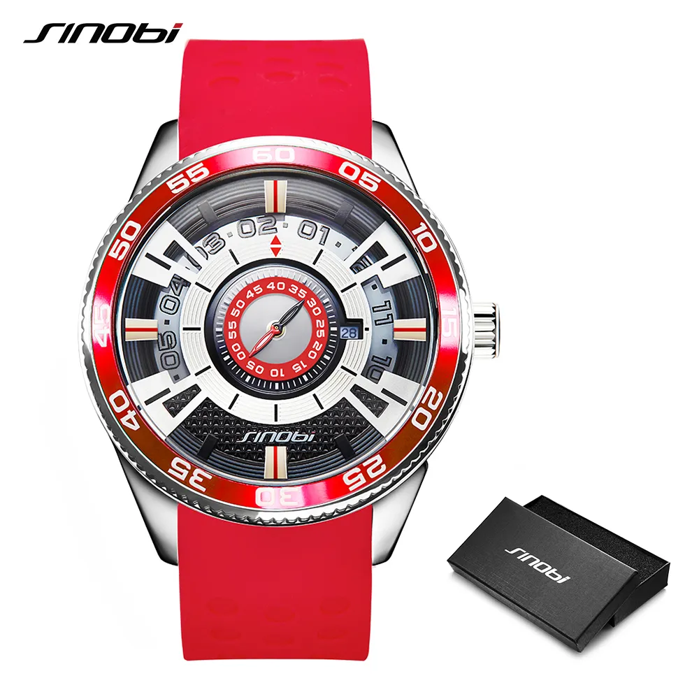 cwp SINOBI Men Watches Top Brand Luxury Luminous Display Waterproof Creative Stainless Steel Quartz Wristwatch Reloj Hombre