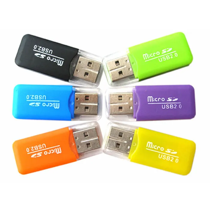 Lettore di schede di memoria T-flash Mini USB 2.0 ad alta velocità Lettore di schede TF Adattatore per lettore di schede micro SD 1K