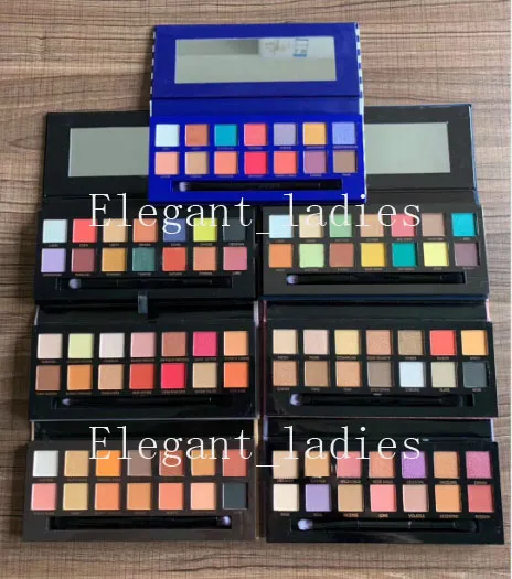 Oogschaduw roze zwart groen geel paars 14 kleuren hoogwaardige professionele matt palet make-up