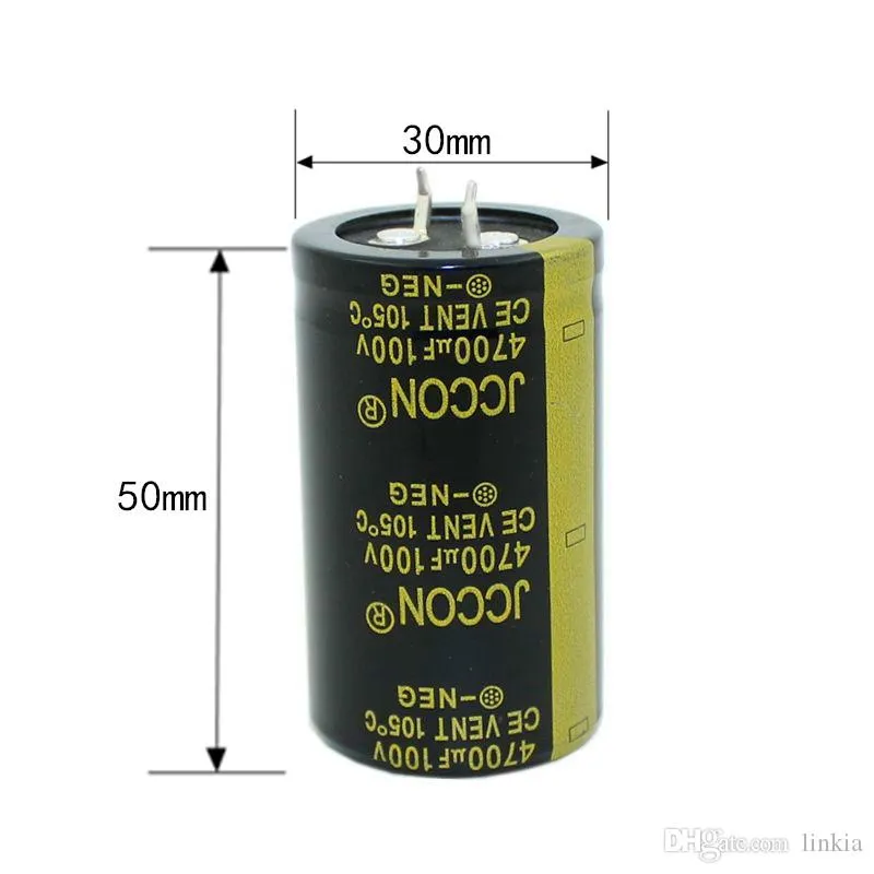 Capacitor eletrolítico de alumínio do jCCON Horn 100v4700UF Volume 30x50 Audio Audio Audio Audio