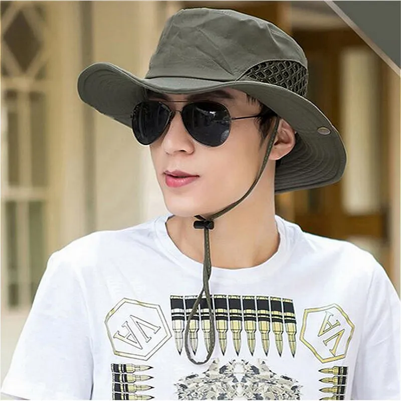 Foldable Cotton Boonie Hat Designer Sporty Jungle Military Cap For