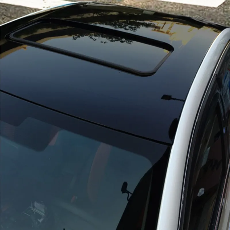 3 Layers High Glossy Black Vinyl Film Gloss Car Wrap Foil Roll For Car Roof Wrapping Covering Air Bubbles Free