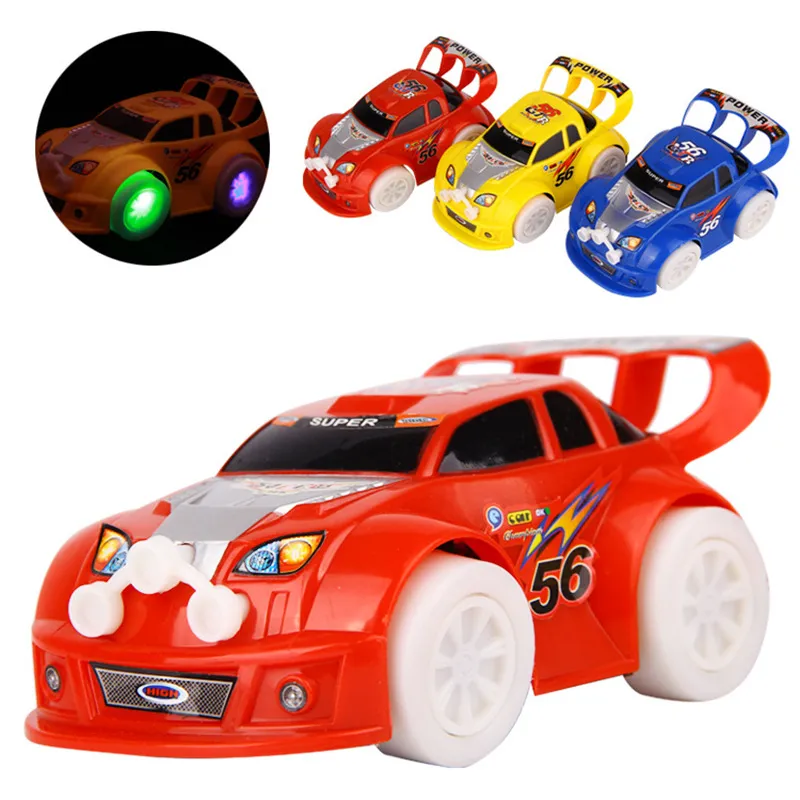 LED Car Toys LED Lighted Toys Cute Cars Different Color Kids Christmas Gift Race Car Model Lighting Play Music Kids Playing Safety Toy C6236