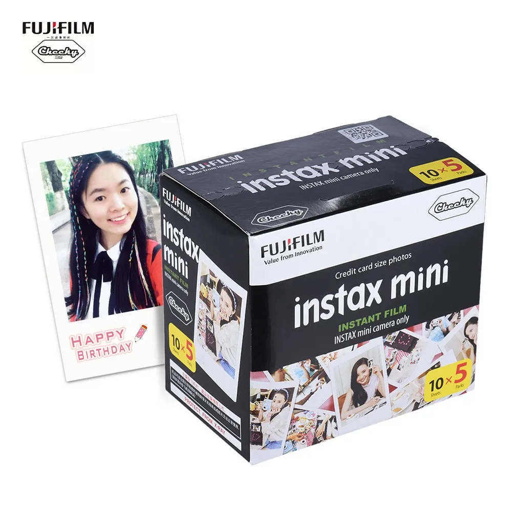 Fujifilm Instax Film Mini Film bianco Carta fotografica Album Istantanea Stampa istantanea 50 fogli per fotografia fotografica 7s / 8/25/90