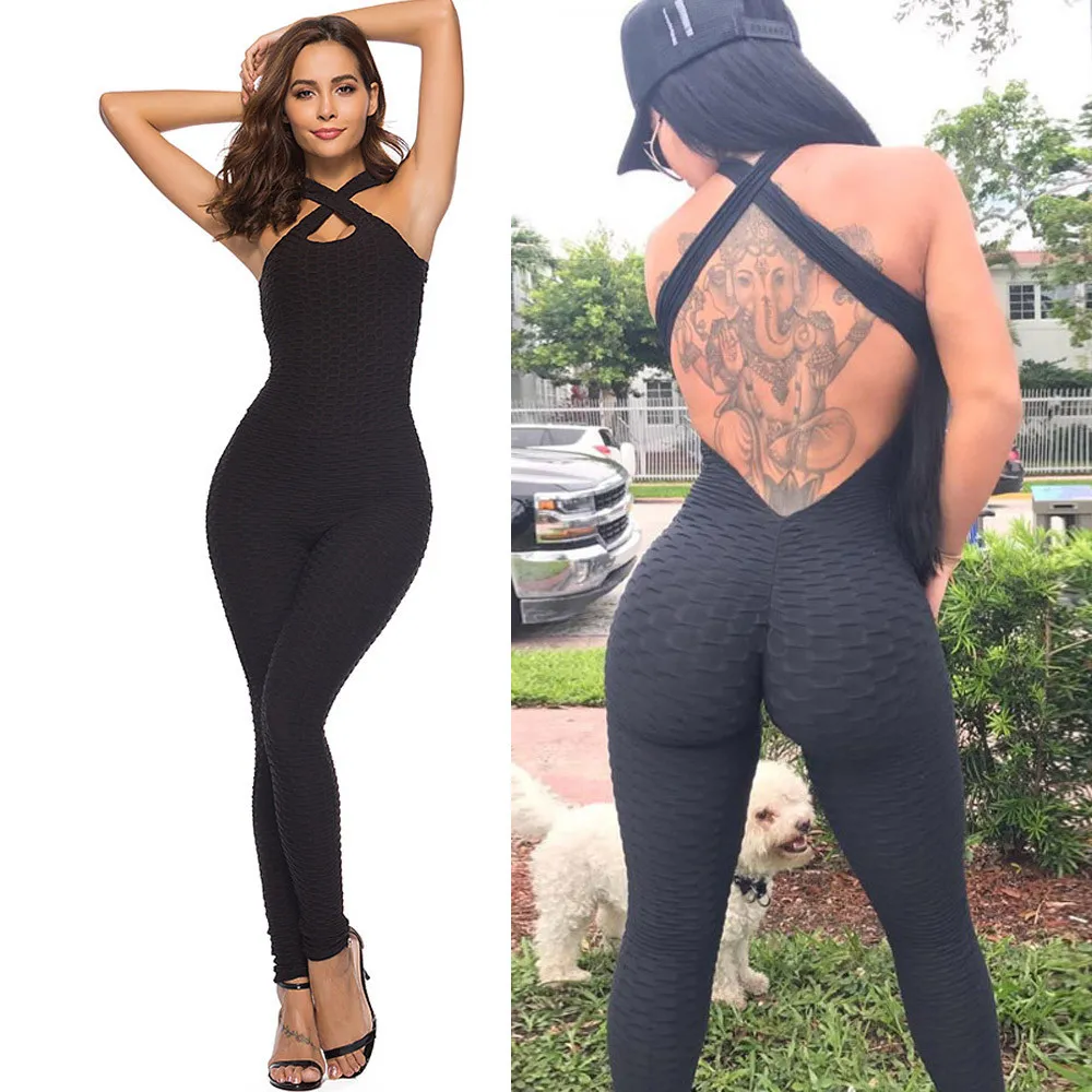 Combinaison Femme Womens One Piece Sport Jumpsuit Running Fitness Workout  Gym Tight Pants Monos Largos Mujer Pantalon Largo From Robertiu, $40.58