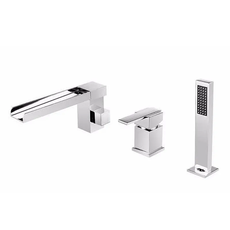 Badkraan Bad Douche Badkamer Douche Tap Set Waterval Brons Bad Kraan Mixer Robinet Banheira Kraan Chrome