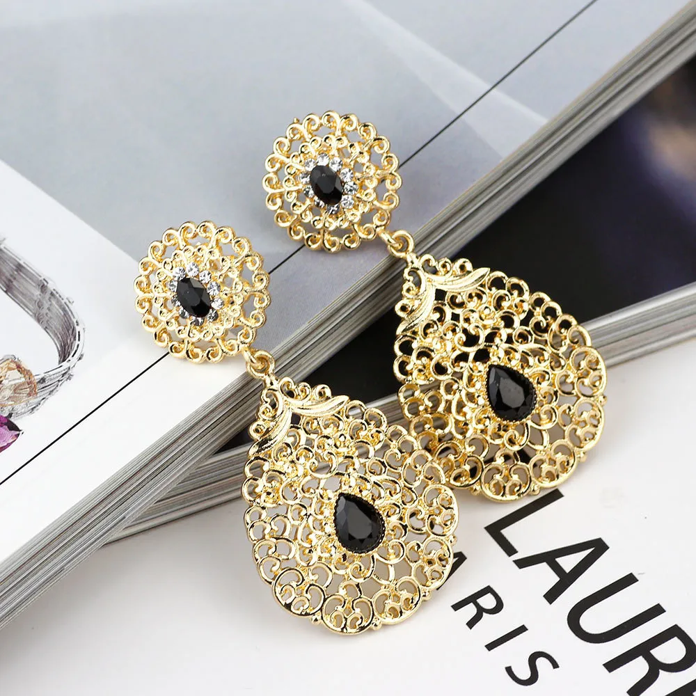 HAND MADE 21 KT GOLD ORIENTALISM HANGING EARRINGS – Treasure Fine Jewelry