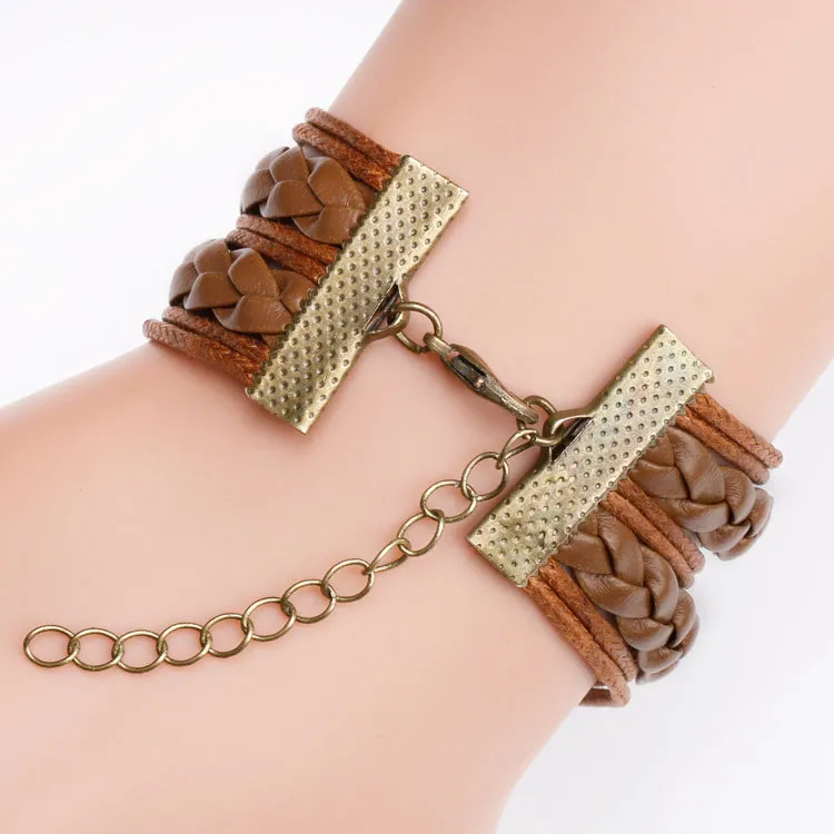 Girl's Black Leather Bracelets | Leather Bracelets for Girls Australia