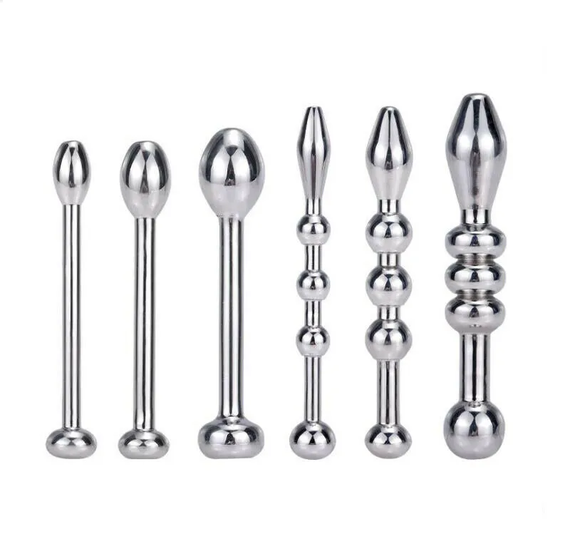 Slavestainless stalen urethrale dilator penis ingevoegd in katheter elastische A087