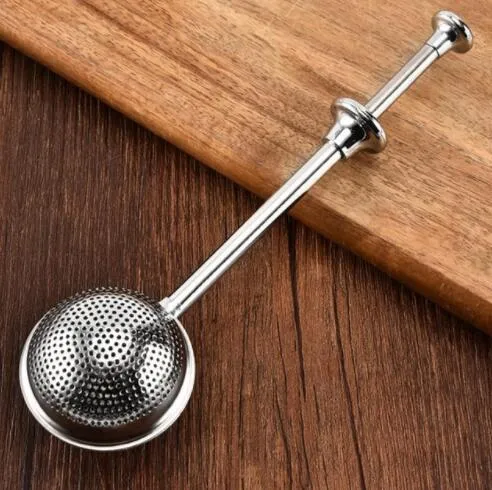 Średnica 5 cm Wygodna siatka w kształcie piłki w kształcie stali nierdzewnej Silver Push Styl Herbata Waser Filtr Herba