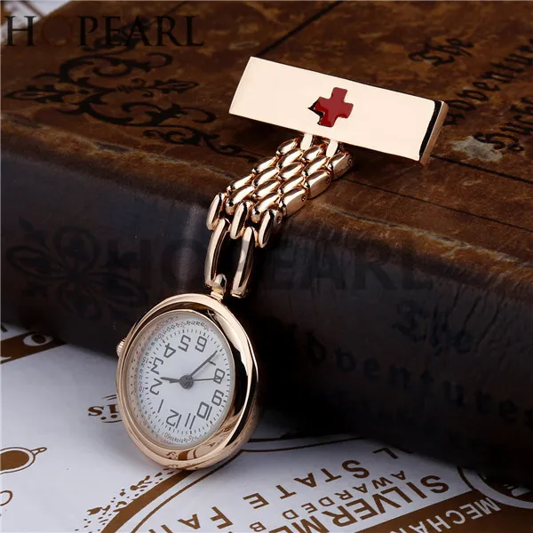 Pocket Watch Gold Nurses Watch Rose Gold Nurse Watch With Red