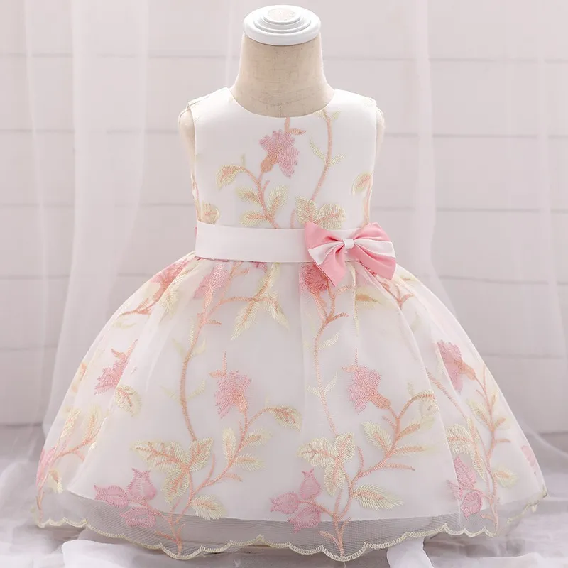 white first birthday dress First birthday girl dress ivory, Formal girl dress white, Long baby gi –  Colibri Fashion Studio main image 0