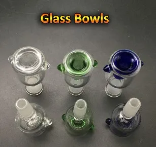 10mm 14mm 18mm bol en verre femelle mâle 14.4mm 18.8mm bols en verre avec écran rond bol cendrier verre fumée bongs