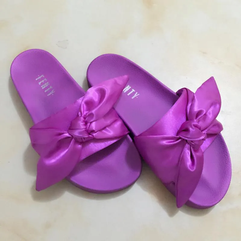 Hot Sale-ER Slippers Dames Butterfly Bowtie Indoor Sandalen Hoge Kwaliteit Antislip Dia met doos Maat 36-41