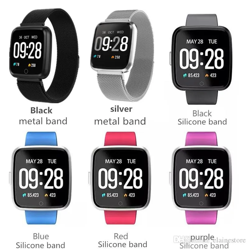 Y7 1.3-дюймовые часы IP67 Водонепроницаемое SmartWatch Wristband Wrinband Beart Rate Monitor Monitor Monitor Smart Band Message Reminder