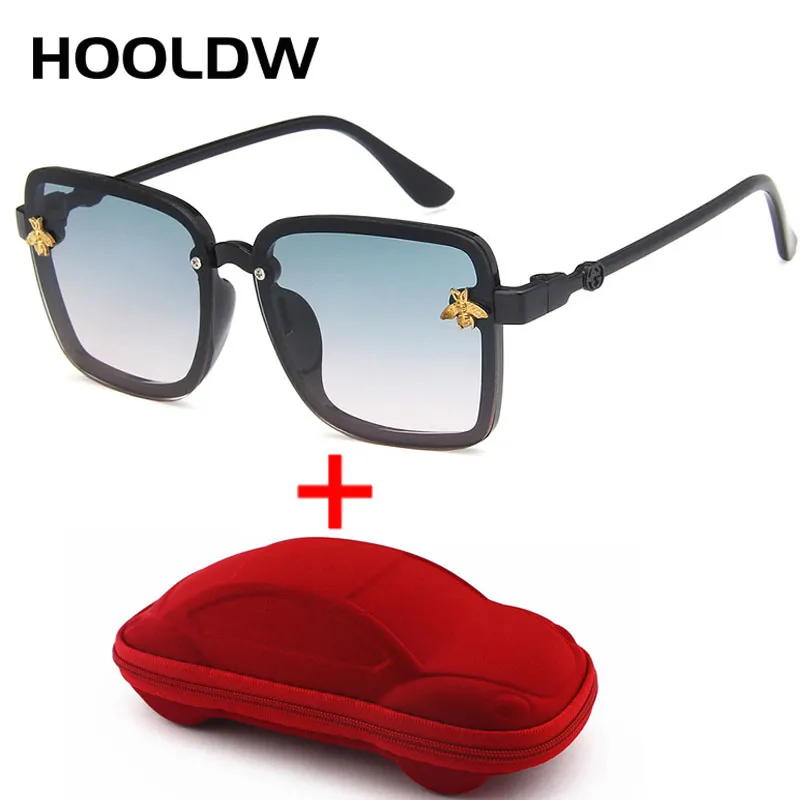 Hooldw Fashion Square Kids Sunglasses Дизайн бренда дети негабаритные солнце