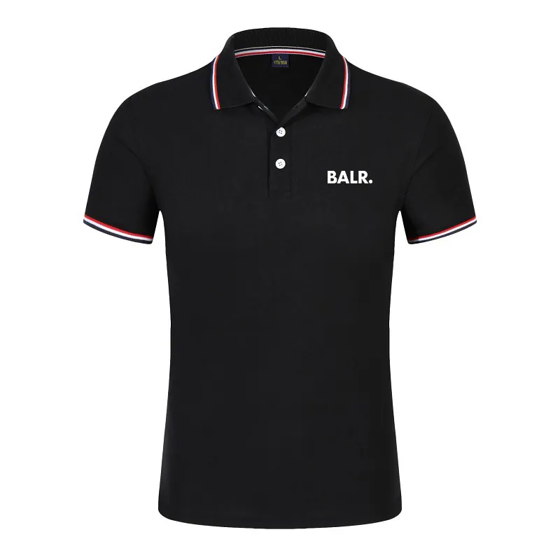 Luxe Polo Heren T-shirts Balr Street Tide Brand Short-Mouwen Ronde hals Losse Katoenen Katoenen Mannen Persoonlijkheid Heren T-shir