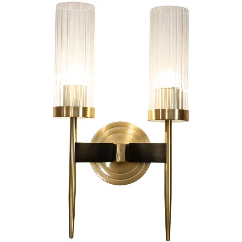 16" High Warm Brass Wall Sconce Bronze 2-Lights Copper Bronze Light Bathroom Light Euro LED Reading Wall Lamp