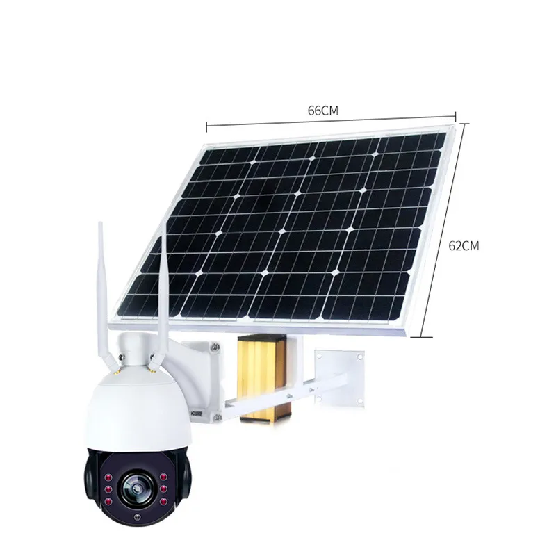 4G SIMカードWIFI太陽電池PTZカメラ1080P屋外防水PIR警報モット